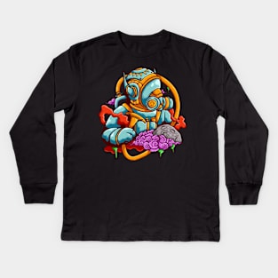 the astronaut Kids Long Sleeve T-Shirt